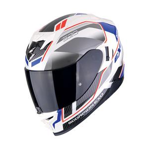 Integrierter Motorradhelm Scorpion EXO-520 EVO AIR LENA perlweiß-blau