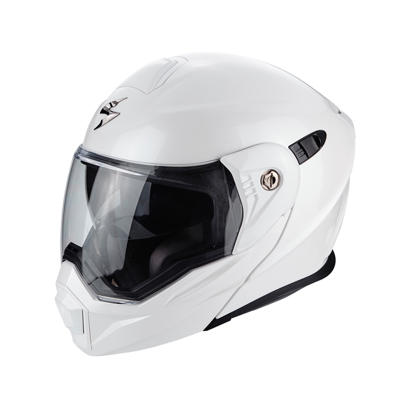 Klappbarer Endurohelm Scorpion ADX-1 Solid perlweiß