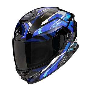 Integrierter Motorradhelm Scorpion EXO-GT SP Air Augusta schwarz-grau-blau