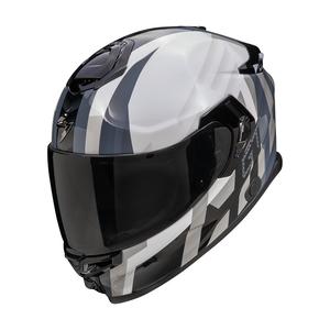 Integrierter Motorradhelm Scorpion EXO-GT SP AIR TOURADVEN perlweiß-silber