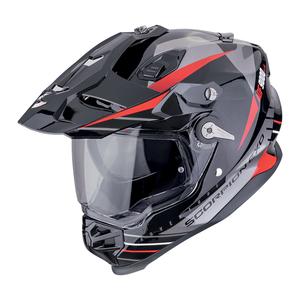 Endurohelm Scorpion ADF-9000 Air Feat schwarz-silber-rot