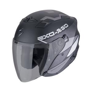 Offener Motorradhelm SCORPION EXO-230 BAND mattschwarz-silber