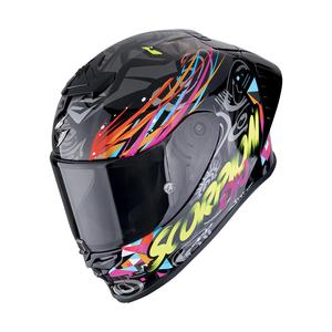 Integrierter Motorradhelm Scorpion EXO-R1 EVO II AIR SAVAGE schwarz-blau-rosa