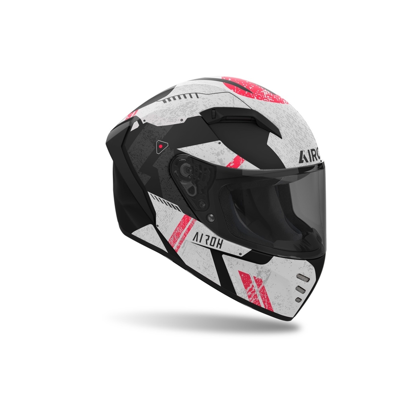 Integrierter Motorradhelm Airoh CONNOR Omega mattweiß-rot