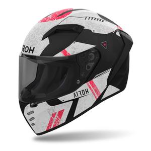 Integrierter Motorradhelm Airoh CONNOR Omega mattweiß-rot