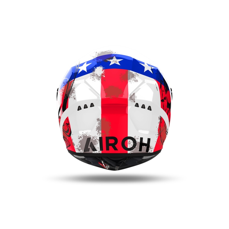 Integrierter Motorradhelm Airoh CONNOR Nation weiß-rot-blau