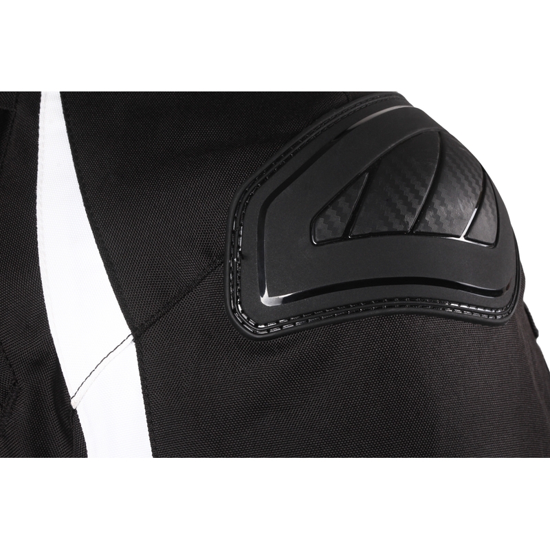 Street Racer Spark Motorradjacke in Schwarz und Weiß