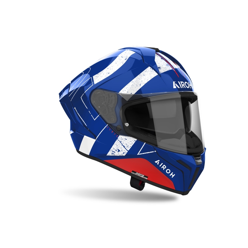 Integrierter Motorradhelm Airoh MATRYX Scope blau-rot