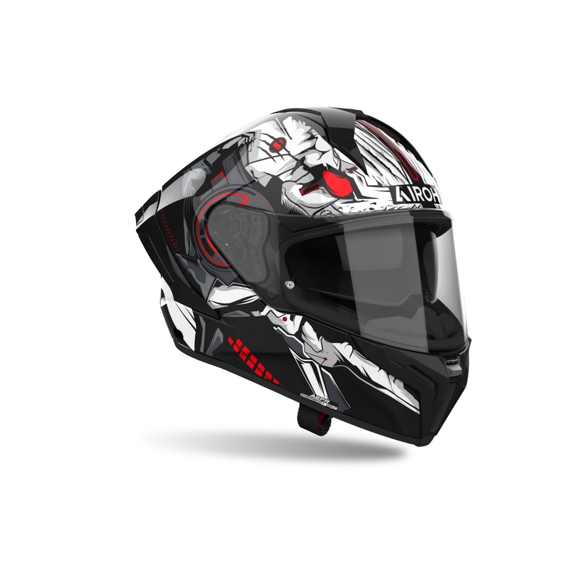 Integrierter Motorradhelm Airoh MATRYX Nytro glänzend schwarz-weiß
