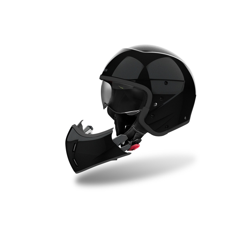 Modularer Motorradhelm Airoh J110 Farbe glänzend schwarz