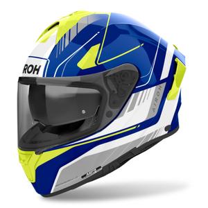 Integrierter Motorradhelm Airoh SPARK 2 Chrono glänzend blau-gelb