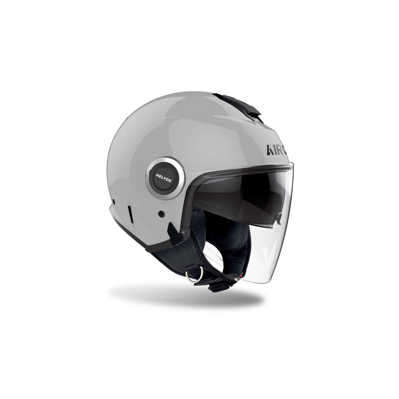 Offener Motorradhelm Airoh HELYOS Farbe glänzend grau