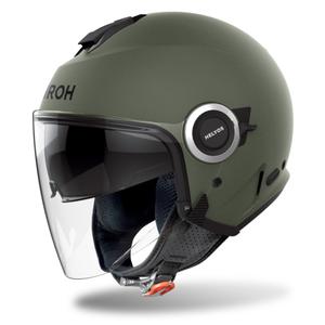 Offener Motorradhelm Airoh HELYOS Farbe mattgrün