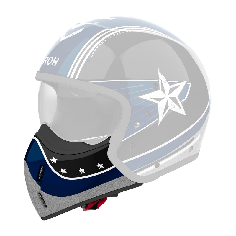 Kinnschutz für Airoh J110 Command Helme blau glänzend
