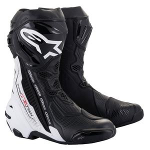 Alpinestars Supertech R Vented Motorradstiefel schwarz-weiß