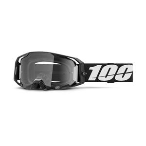 Motocross-Brille 100 % ARmatic schwarz mit klarem Plexiglas