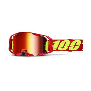 Motocross-Brille 100 % ARmatic rot mit rotem Plexiglas