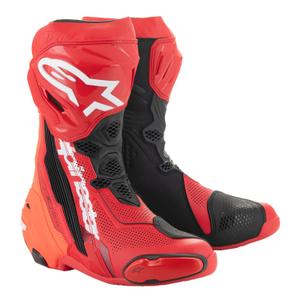Alpinestars Supertech R Vented Motorradstiefel fluo rot-rot