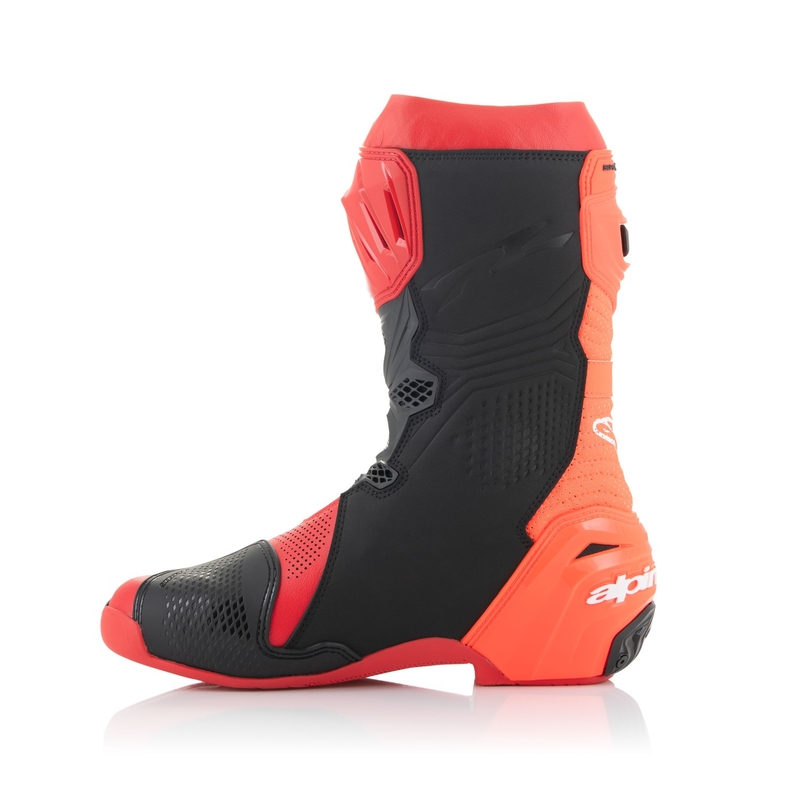 Alpinestars Supertech R Vented Motorradstiefel fluo rot-rot