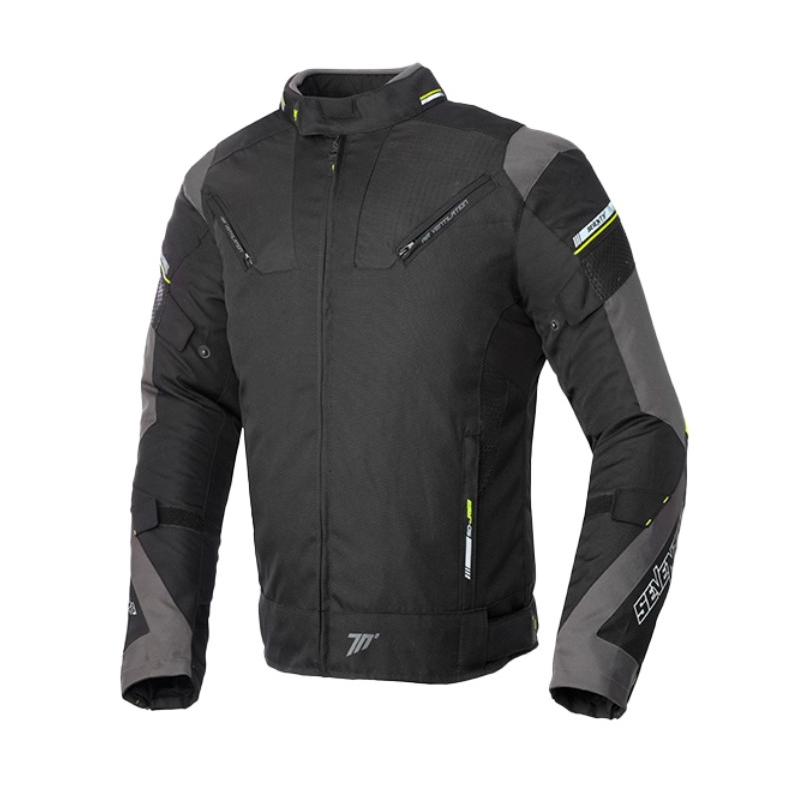 Motorradjacke SEVENTY DEGREES SD-JR69 schwarz-fluorgelb