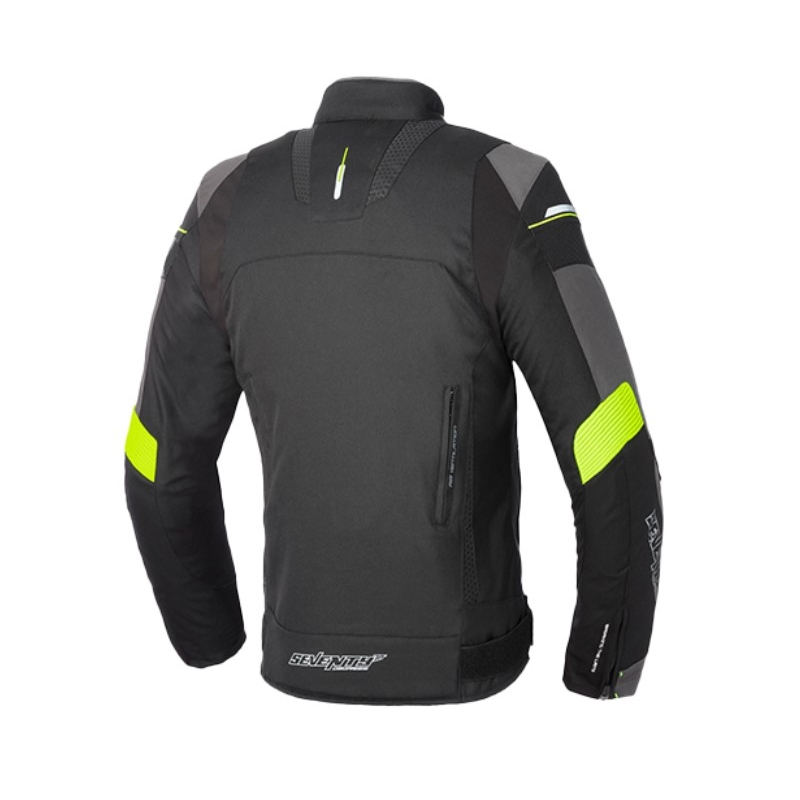 Motorradjacke SEVENTY DEGREES SD-JR69 schwarz-fluorgelb
