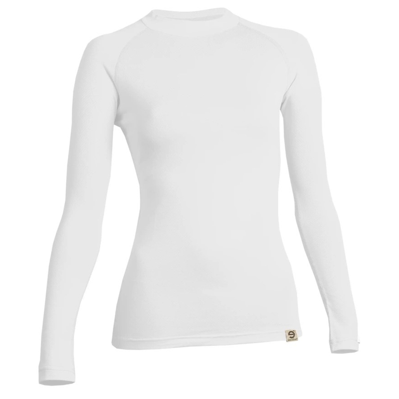 Damen Thermo-T-Shirt nanosilver® Raglan weiß - Langarm