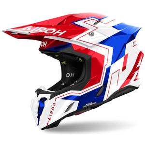 Motocross Helm Airoh Twist 3 Dizzy 2024 blau-rot glänzend