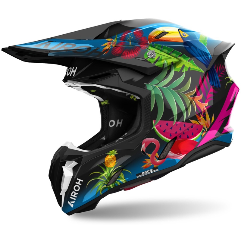 Motocross-Helm Airoh Twist 3 Amazonia glänzend