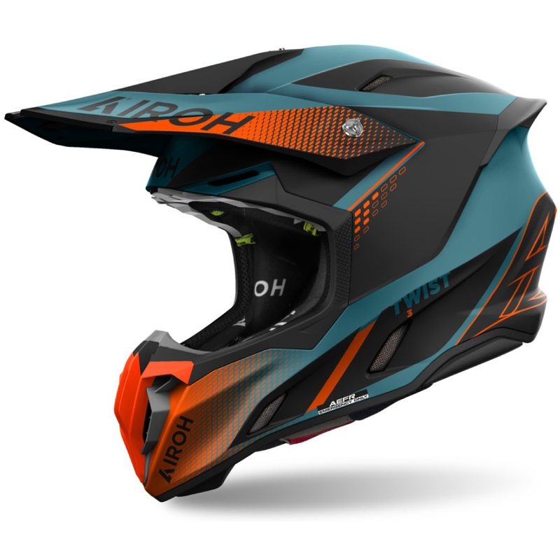 Motocross-Helm Airoh Twist 3 Shard mattorange