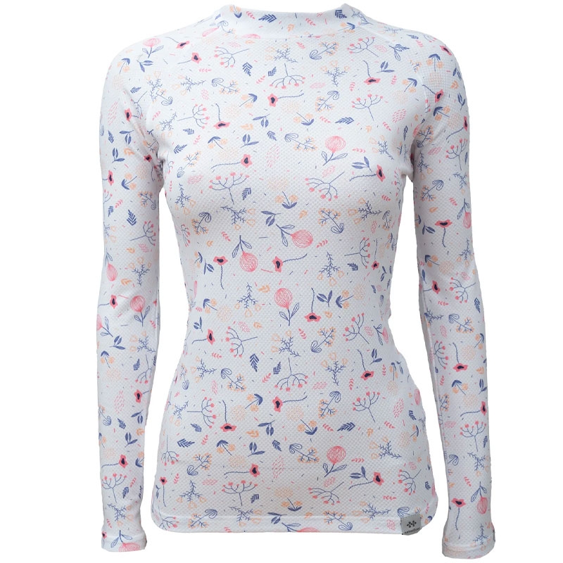 Damen Thermo-T-Shirt nanosilver® Bloom weiß