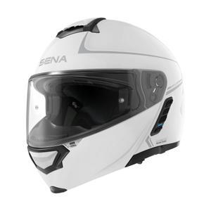 Klappbarer Motorradhelm SENA mit Mesh-Headset Impulse weiß glänzend
