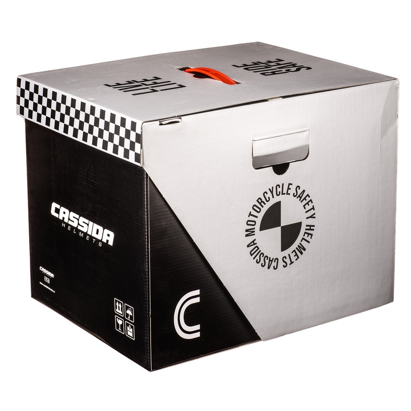 Klappbarer Motorradhelm Cassida Modulo 2.1 Profile mattschwarz-grau-orange