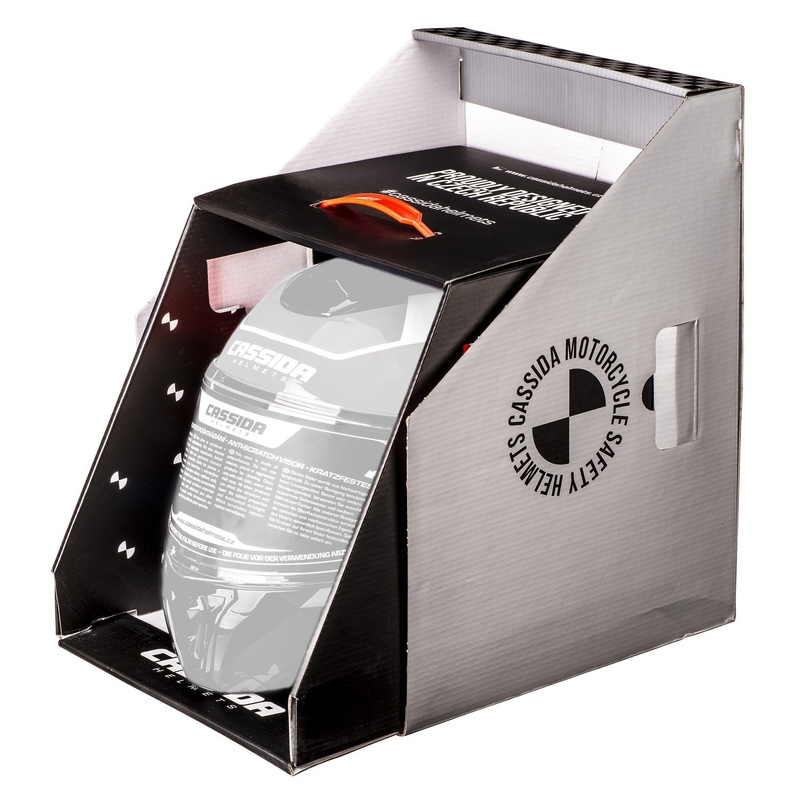 Klappbarer Motorradhelm Cassida Modulo 2.1 Profile mattschwarz-grau-orange
