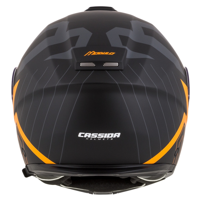 Klappbarer Motorradhelm Cassida Modulo 2.1 Profile mattschwarz-grau-orange