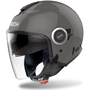 Offener Motorradhelm Airoh HELYOS Farbe glänzend dunkelgrau