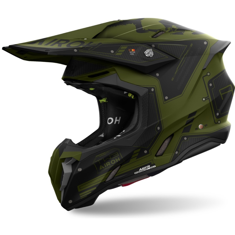 Motocross-Helm Airoh Twist 3 Military matt