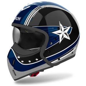 Modularer Motorradhelm Airoh J110 Command glänzend blau