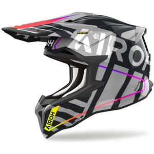 Airoh Strycker Brave 2024 Motocross-Helm, glänzendes Grau