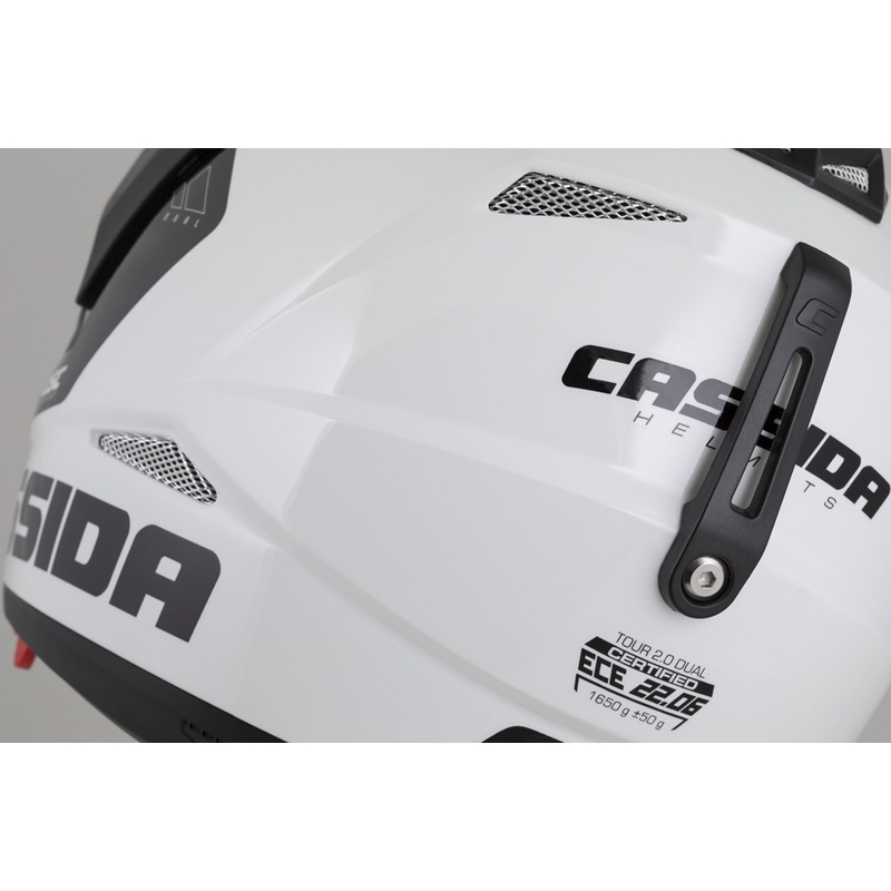 Enduro-Helm Cassida Tour 2.0 X-tra fluo gelb-schwarz-rot-grau mit schwarz-mattem Visier