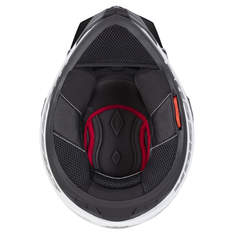 Enduro-Helm Cassida Tour 2.0 X-tra fluo gelb-schwarz-rot-grau mit schwarz-mattem Visier