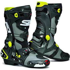 Motorradstiefel SIDI REX grau-schwarz-fluo gelb