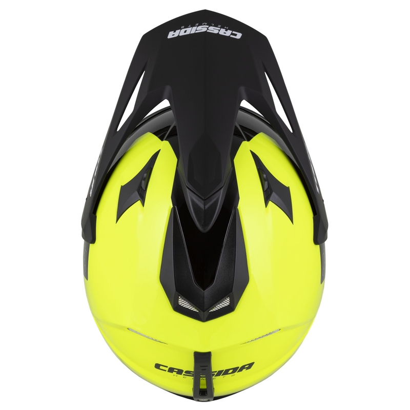 Enduro-Helm Cassida Tour 2.0 Dual fluo gelb-schwarz-schwarz mit schwarz-mattem Visier