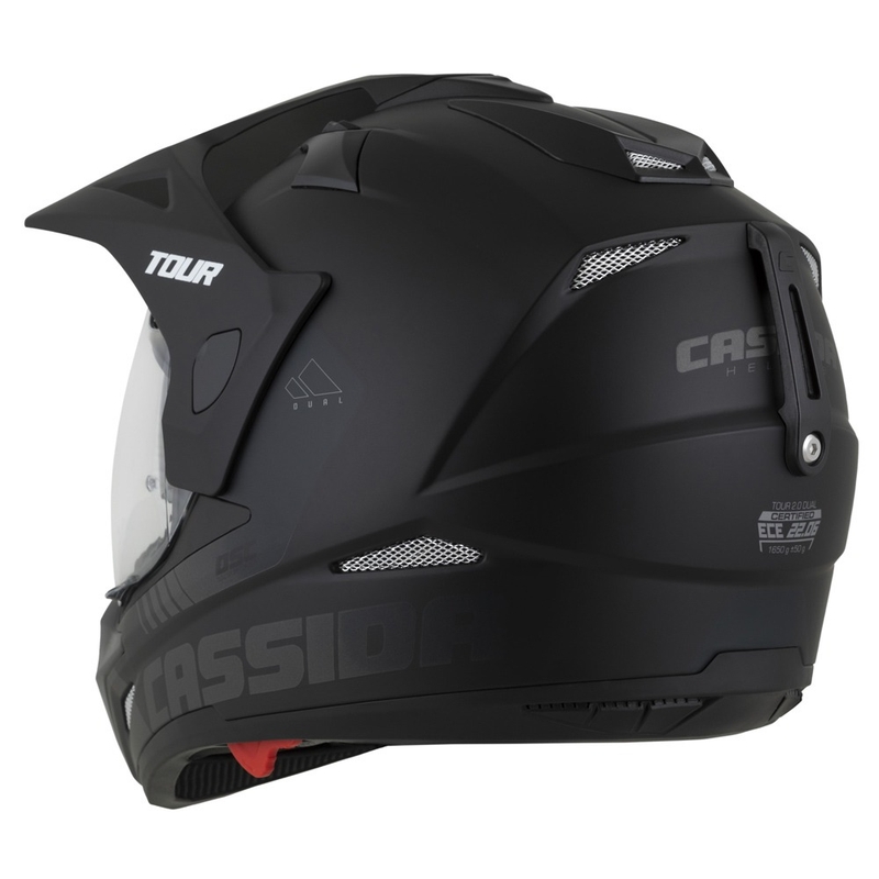 Enduro-Helm Cassida Tour 2.0 Dual mattschwarz-grau mit mattschwarzem Visier