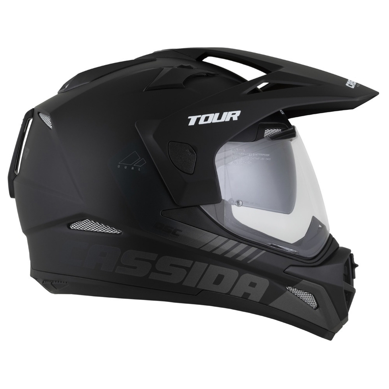 Enduro-Helm Cassida Tour 2.0 Dual mattschwarz-grau mit mattschwarzem Visier