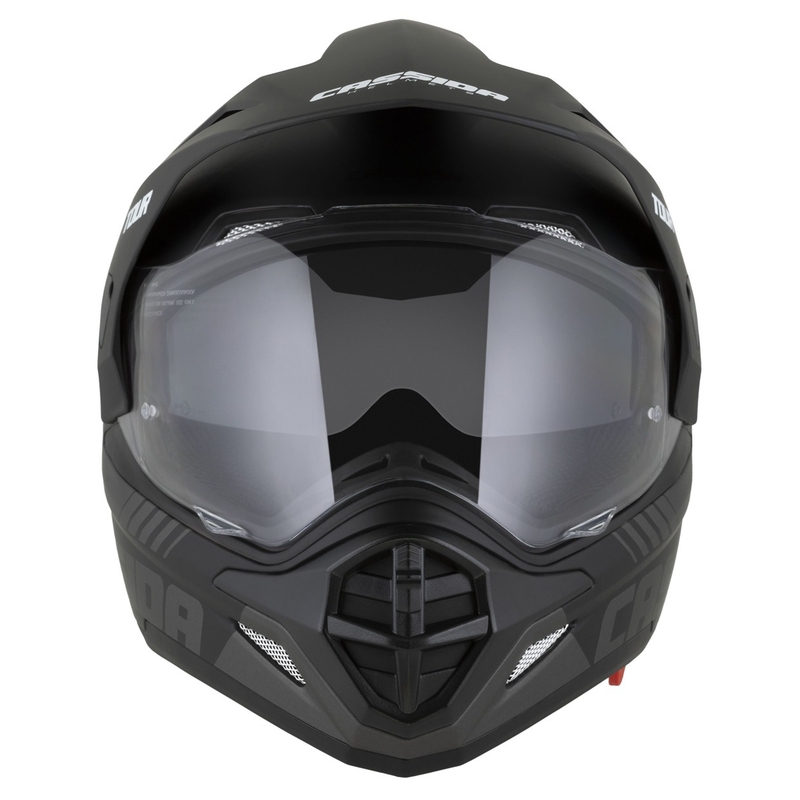 Enduro-Helm Cassida Tour 2.0 Dual mattschwarz-grau mit mattschwarzem Visier