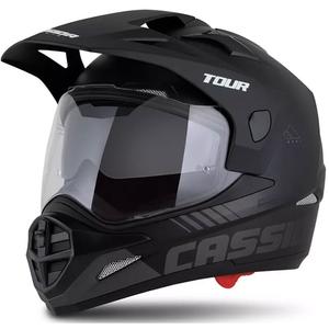 Enduro-Helm Cassida Tour 2.0 Dual mattschwarz-grau mit mattschwarzem Visier