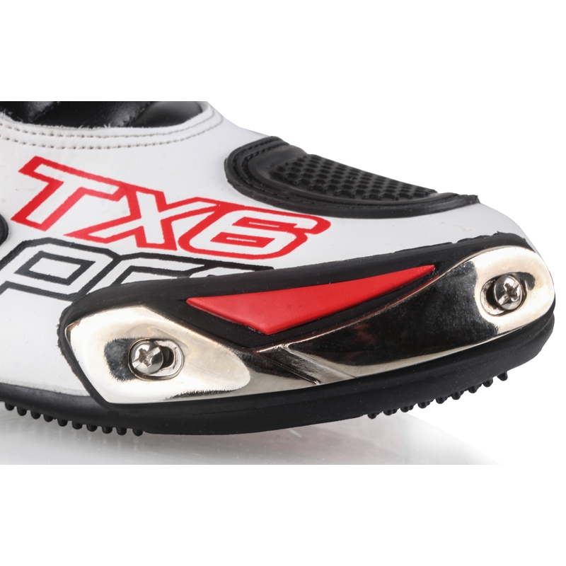 Tschul TX6-Pro schwarz-weißer Motorradstiefel Ausverkauf