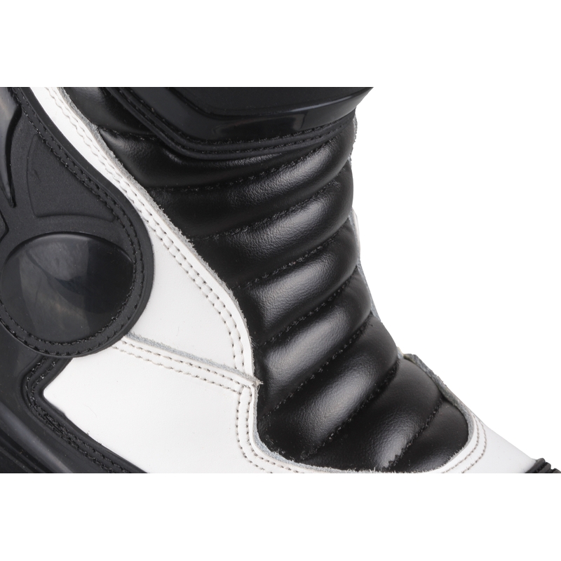 Tschul TX6-Pro schwarz-weißer Motorradstiefel Ausverkauf