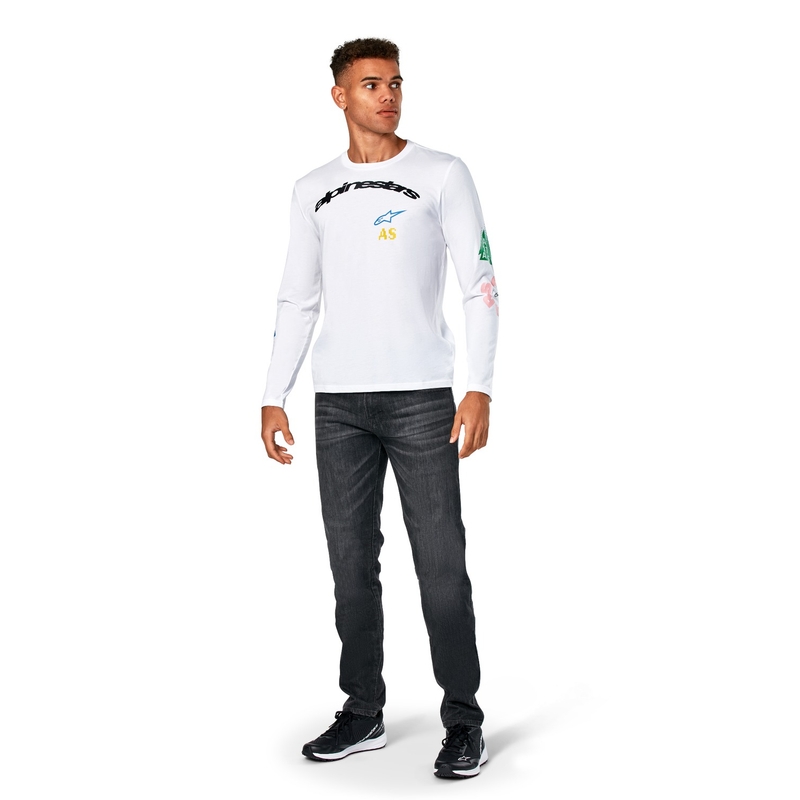 Alpinestars Brundo CSF Weißes Langarm-T-Shirt