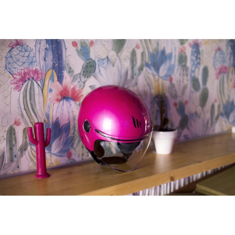 Offener Motorradhelm MT Street pink